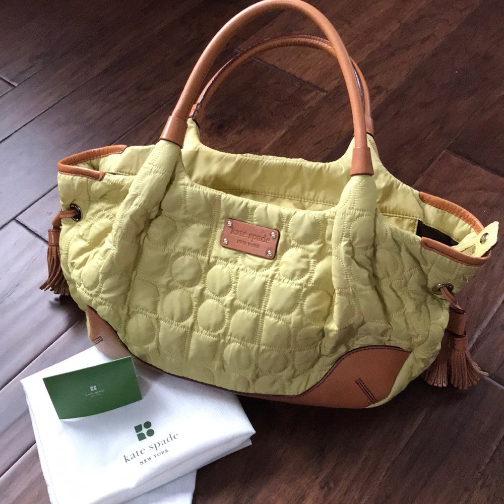 Authentic Kate Spade Stevie Signature Fabric Bag - Picture 2 of 8